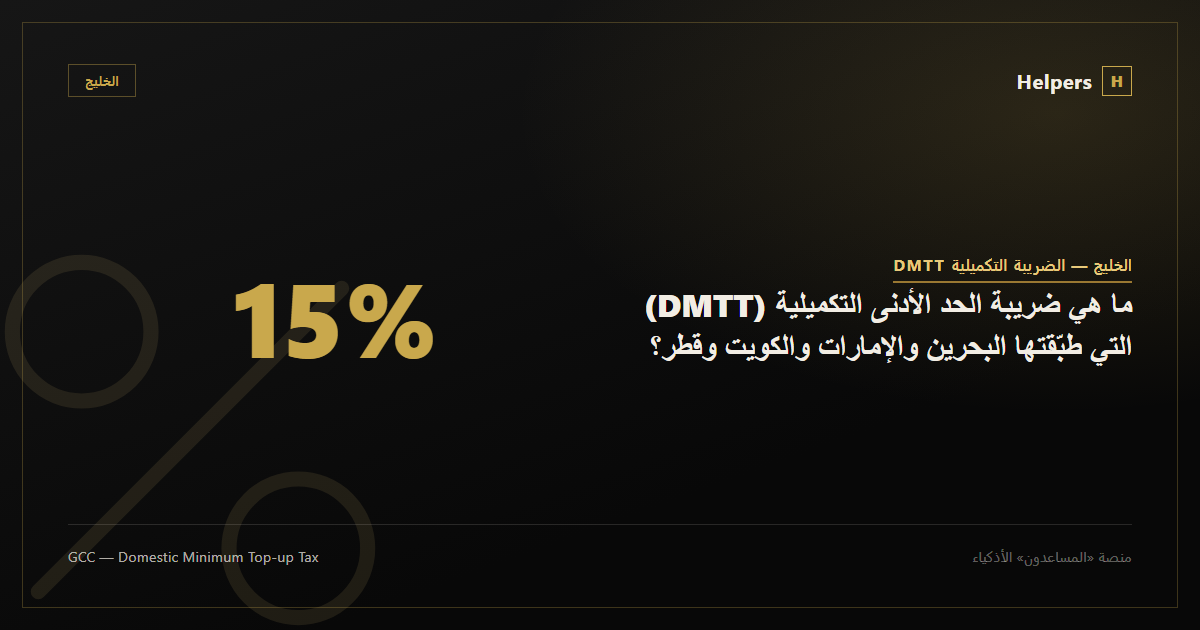 Illustration representing the 15% minimum top-up tax rate in the GCC