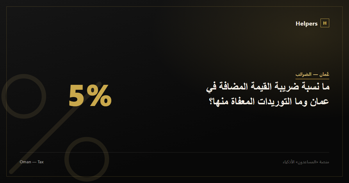 Percent icon representing Oman's VAT rate