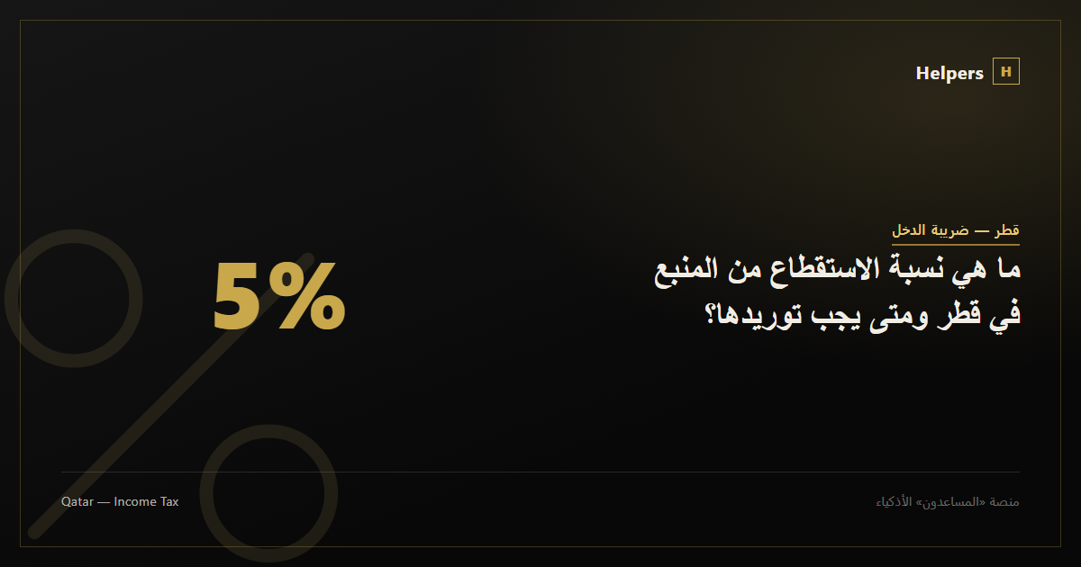 Percentage icon representing Qatar's withholding tax at source